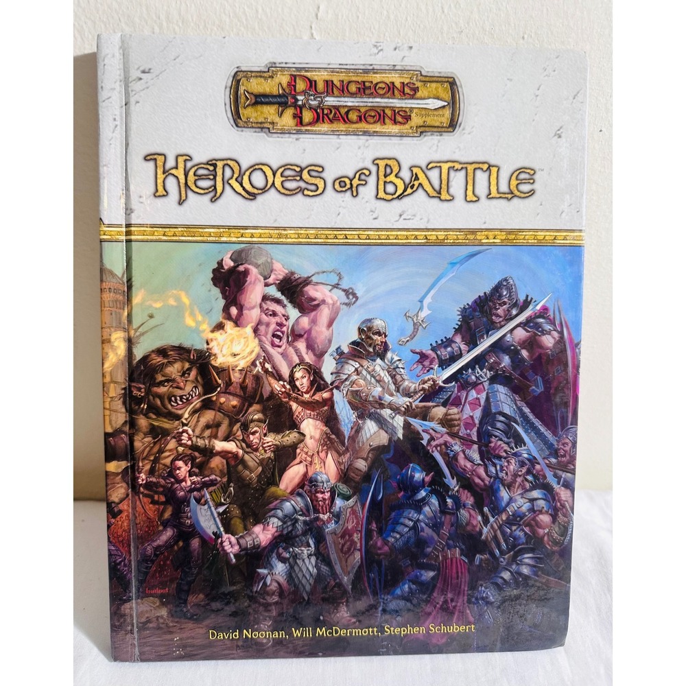 D&D Heroes of Battle Hardcover 3.5 Edition 2005 First Printing Wizards D20 RARE